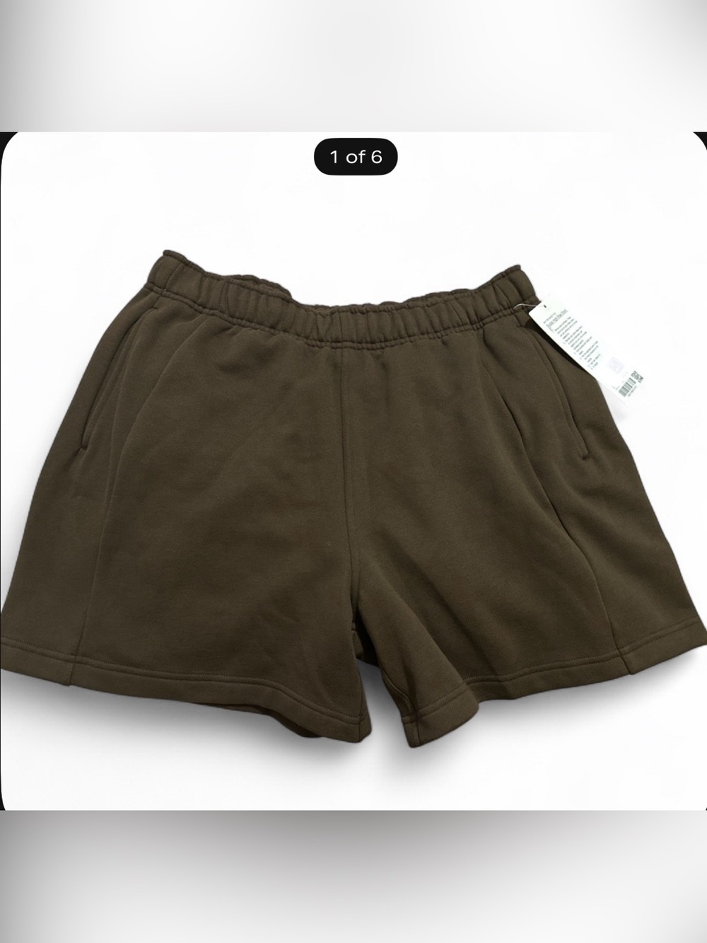 lululemon athletica Olive Green Elastic-Waist Athletic Shorts